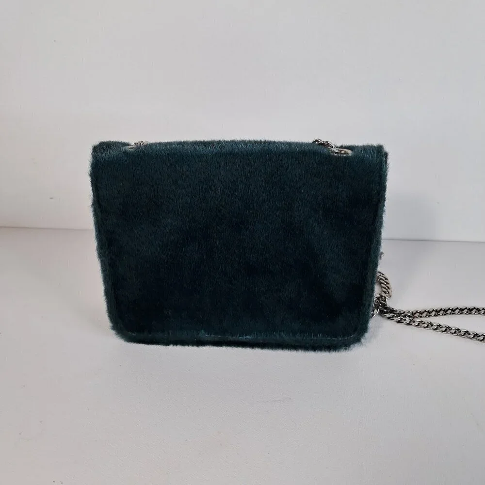 Free People Prospect Vegan Green Crossbody Bag Chain Strap